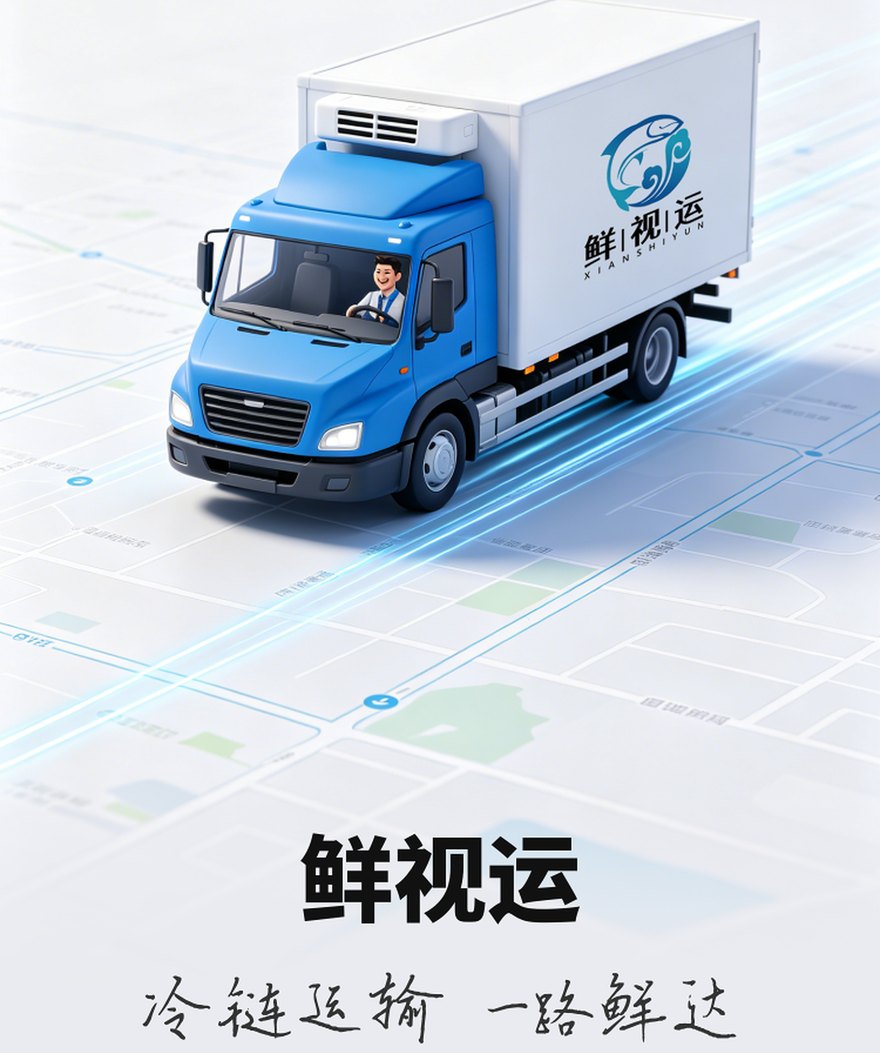 鲜视运司机端启动画面：冷链运输 一路鲜达
